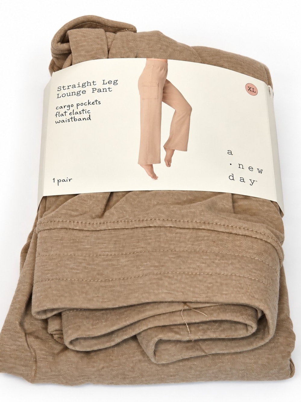 a new day Straight Leg Lounge Pant Pants Beige XL NWT